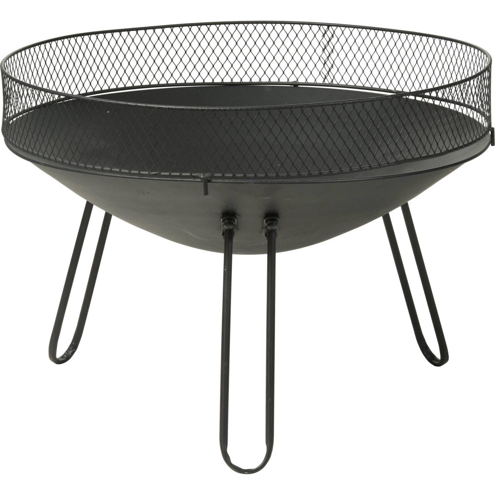 GARTENFEUERSTELLE 60/44 cm - Schwarz, Metall (60/44/60cm)