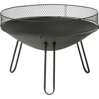 GARTENFEUERSTELLE 60/44 cm - Schwarz, Metall (60/44/60cm)