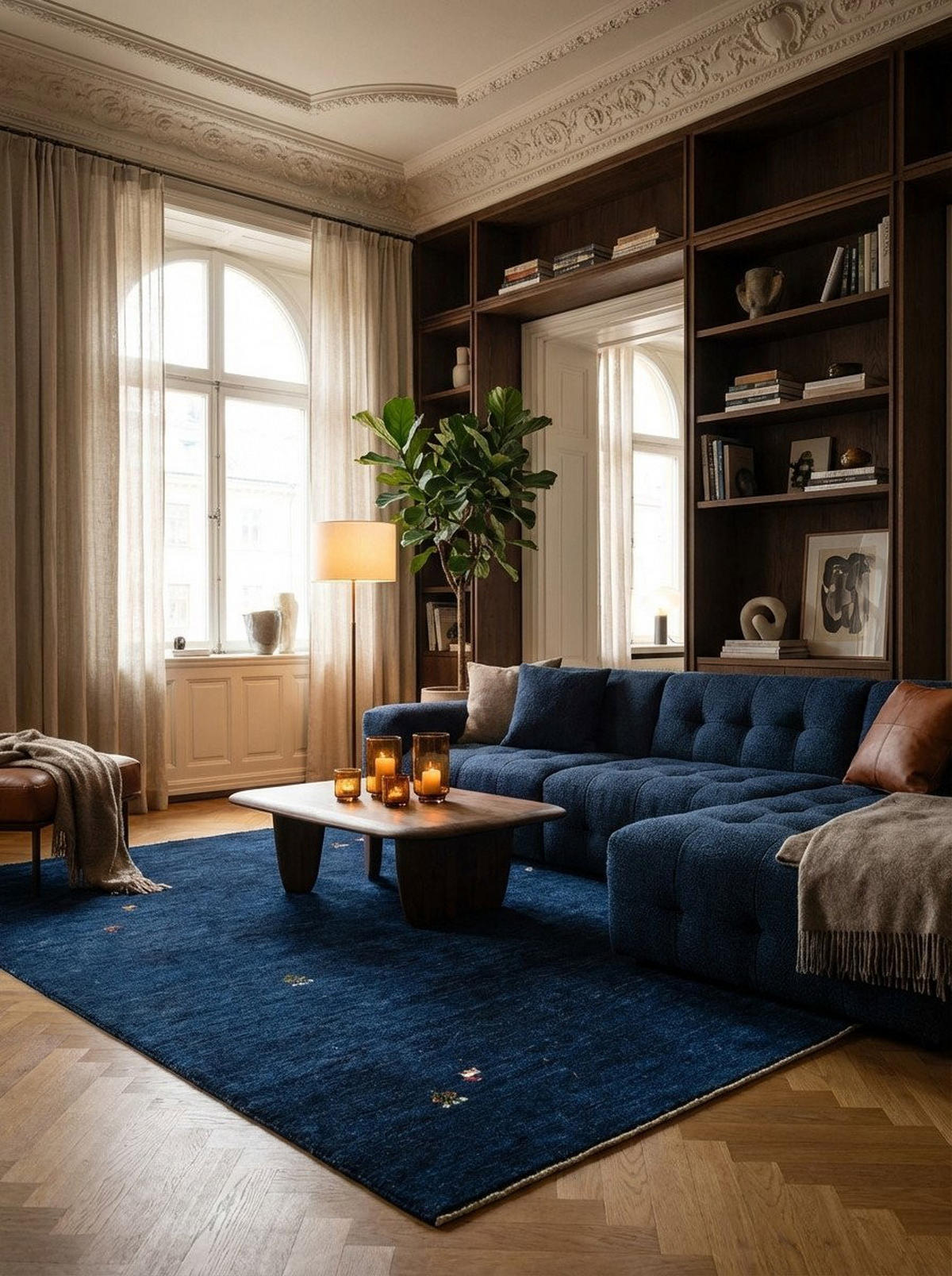 TEPPICH Gabbeh Blau 226/173 cm Schurwolle - Blau, Textil (173/226cm) - Looma