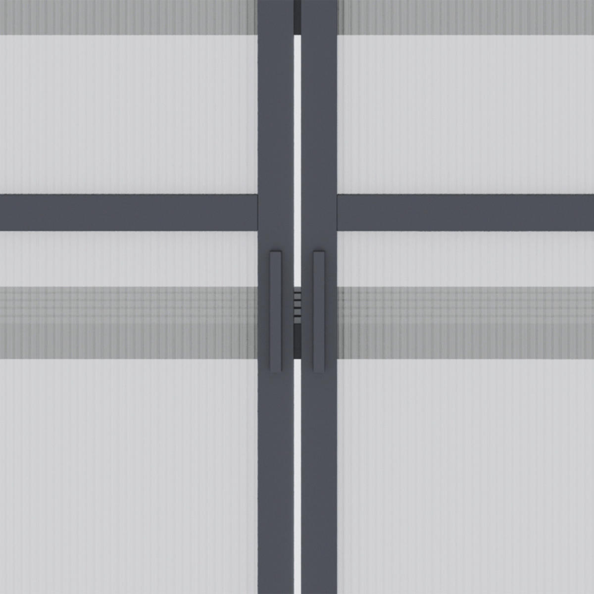 FRÜHBEET mit 3 Ebenen, wetterfest, mit Doppeltüren, Polycarbonat, Natur - Grau, Kunststoff (42/132/70.5cm) - Outsunny