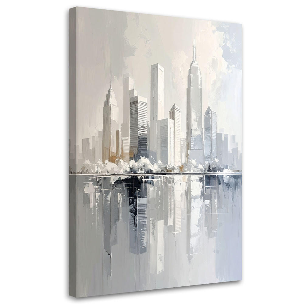 LEINWANDBILD Städte & Architektur 80x120cm - Grau, Textil (80/120cm) - Feeby