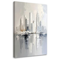 LEINWANDBILD Städte & Architektur 80x120cm - Grau, Textil (80/120cm) - Feeby