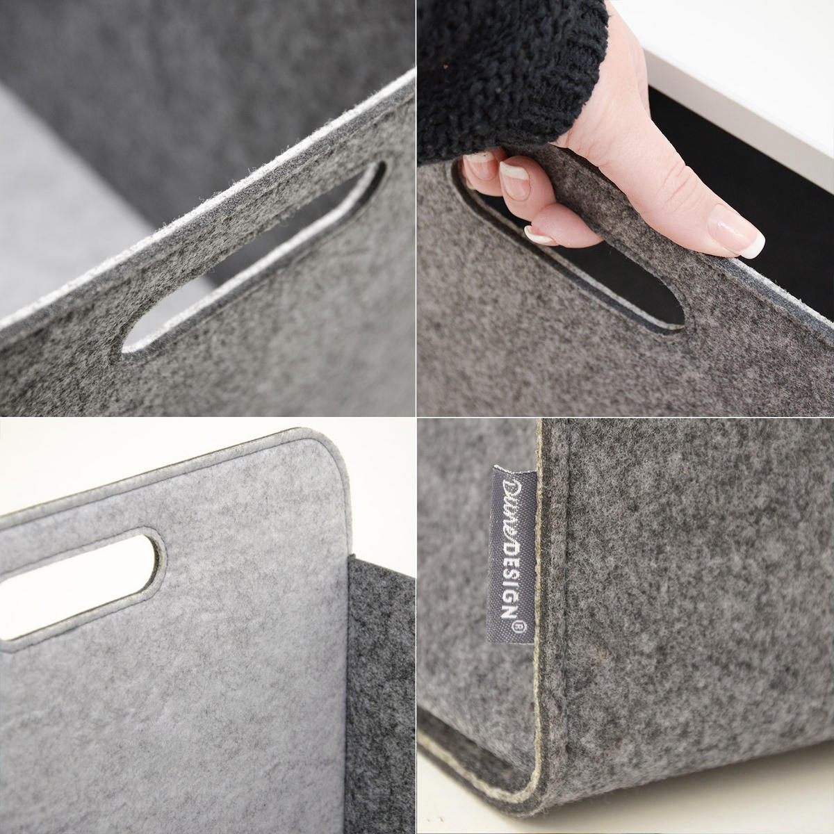AUFBEWAHRUNGBOX 4er Set 33/38, grau - Grau, Kunststoff (33/33/38cm) - Dunedesign