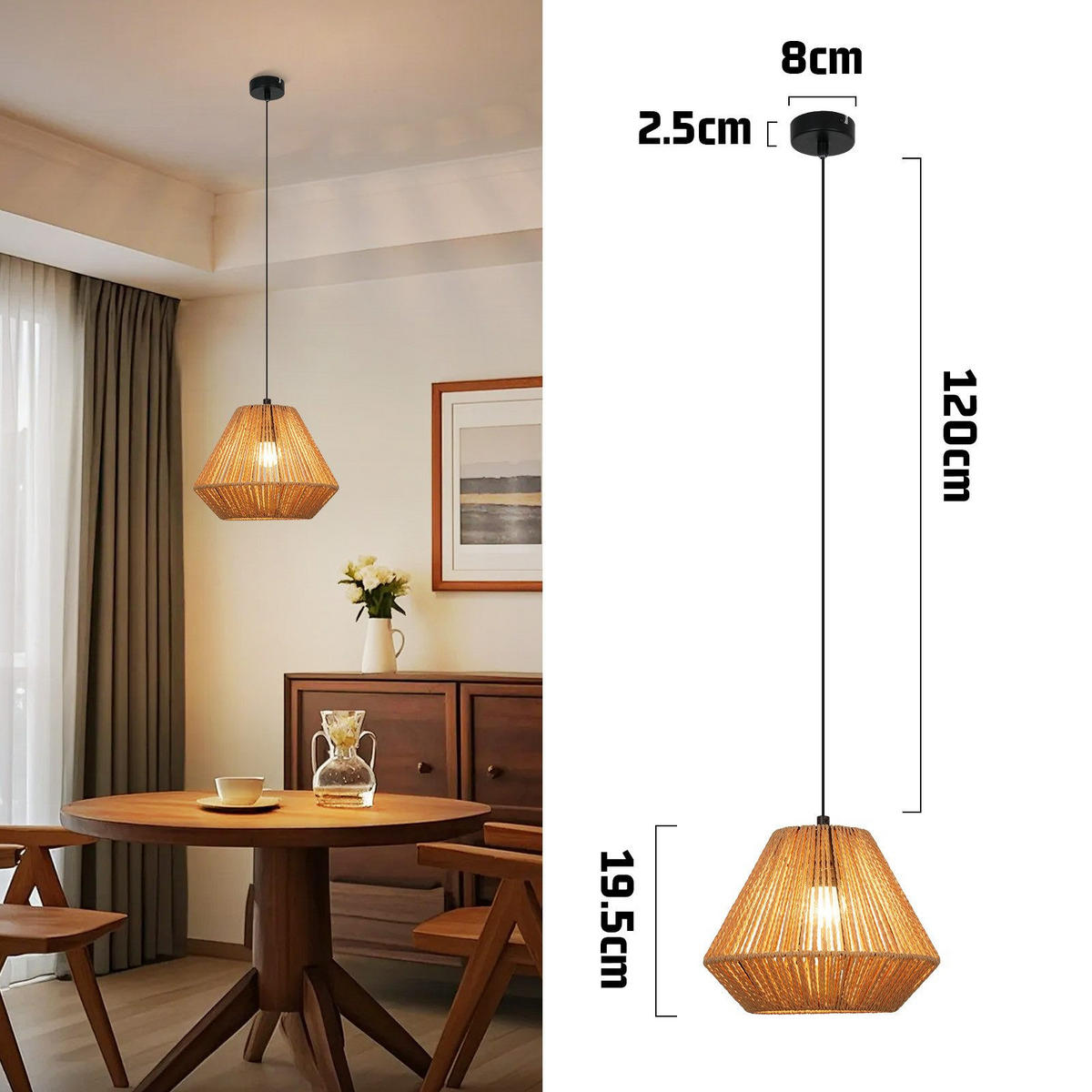 KRONLEUCHTER Scheinmar 25.0/25.0/145.0 cm - Schwarz, Metall (145/25/25cm) - ZMH