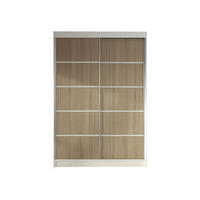 SCHWEBETÜRENSCHRANK Lino IV - Weiß/Sonoma Eiche, Holzwerkstoff/Metall (120/200/58cm) - MIRJAN24