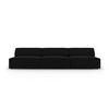 SOFA Jodie aus Samt schwarz 3 Sitzplätze - Schwarz, Textil (240/70/102cm) - Micadoni