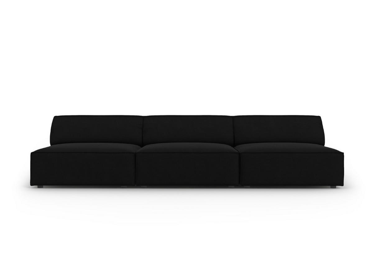 SOFA Jodie aus Samt schwarz 3 Sitzplätze - Schwarz, Textil (240/70/102cm) - Micadoni