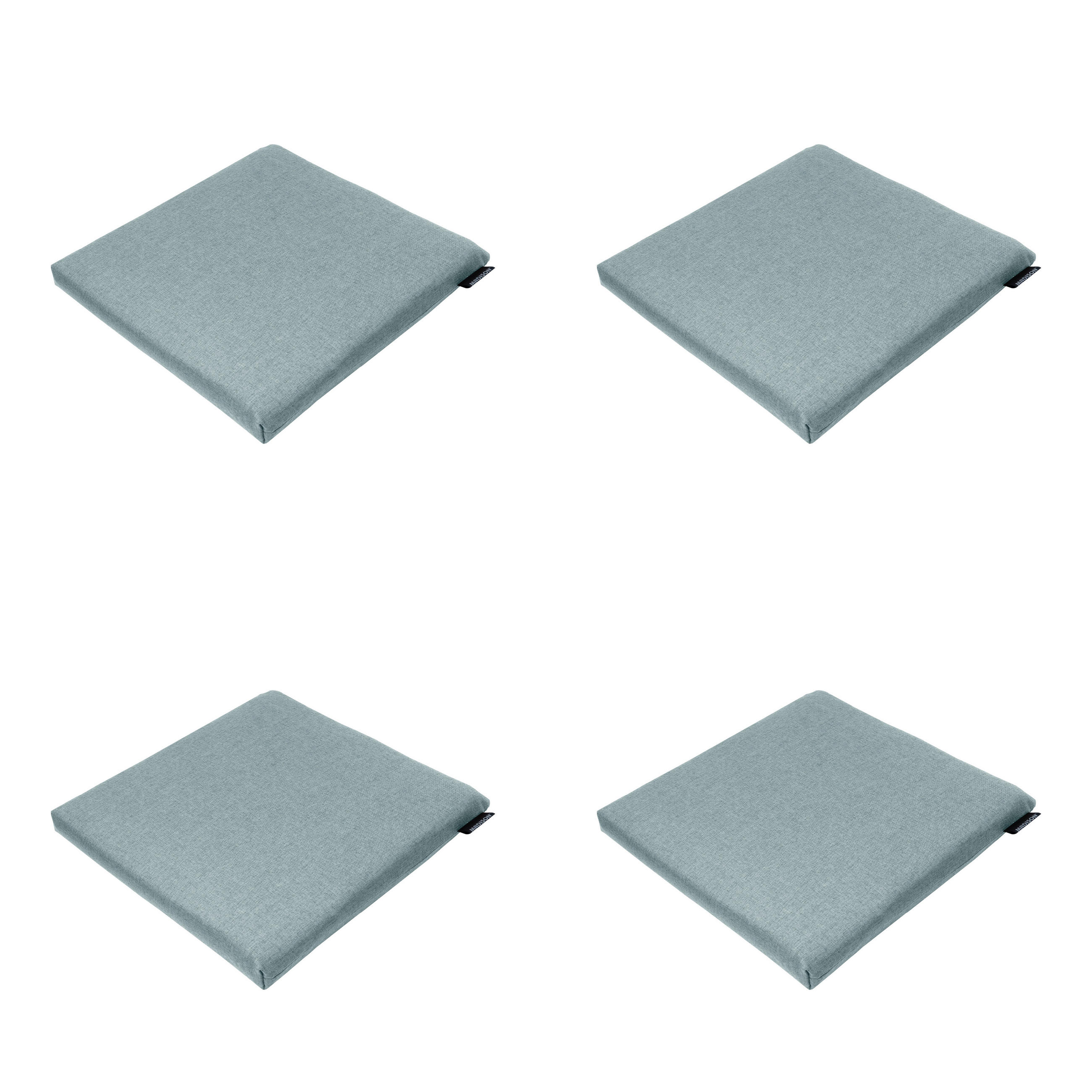 SITZKISSEN Best deal - Blau - 40/40/4,5 cm - 4er-Set - Blau, Textil (40/4/40cm) - Madison