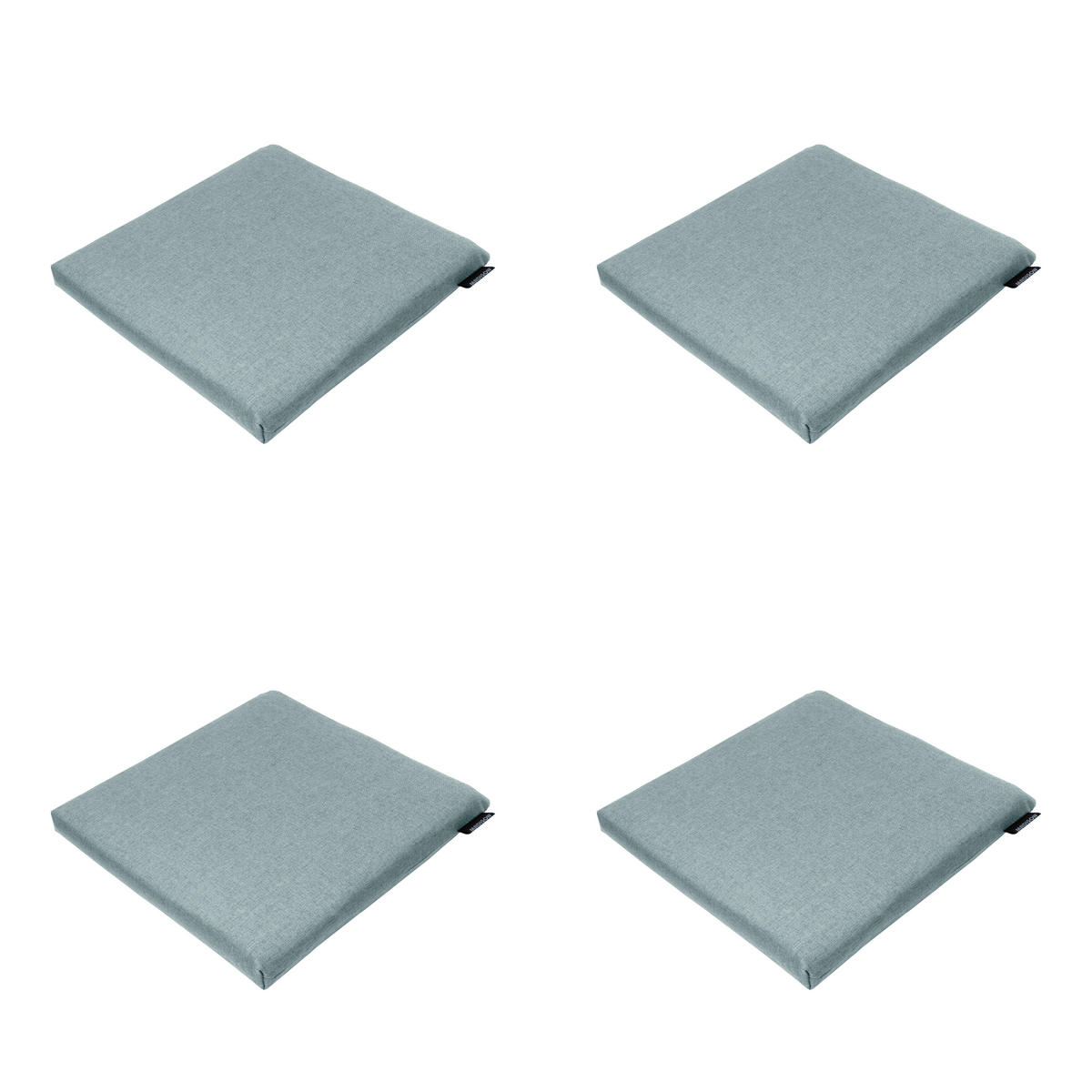 SITZKISSEN Best deal - Blau - 40/40/4,5 cm - 4er-Set - Blau, Textil (40/4/40cm) - Madison