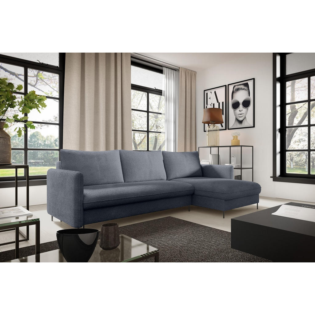 Thumbnail - Bettso Ecksofa, Dunkelblau, Holzwerkstoff, Textil, L-Form,L-Form, 216x165 cm, Wohnzimmer, Sofas & Couches, Wohnlandschaf...