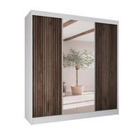 SCHWEBETÜRENSCHRANK Ramos II 200/61/215 eiche weiß+holzfarben - Eichefarben/Weiß, Holzwerkstoff (200/215/61cm) - Beautysofa