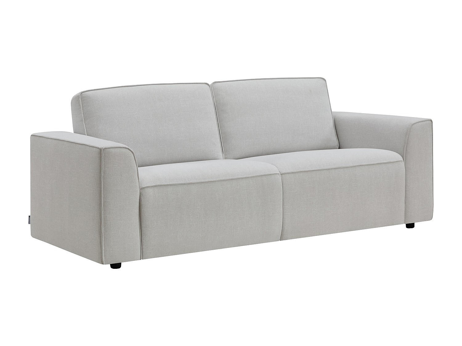SCHLAFSOFA - 3 Personen - Stoff - Hellgrau - - Hellgrau, Textil (208/85/98cm) - Vente-Unique