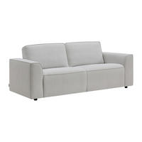 SCHLAFSOFA - 3 Personen - Stoff - Hellgrau - - Hellgrau, Textil (208/85/98cm) - Vente-Unique