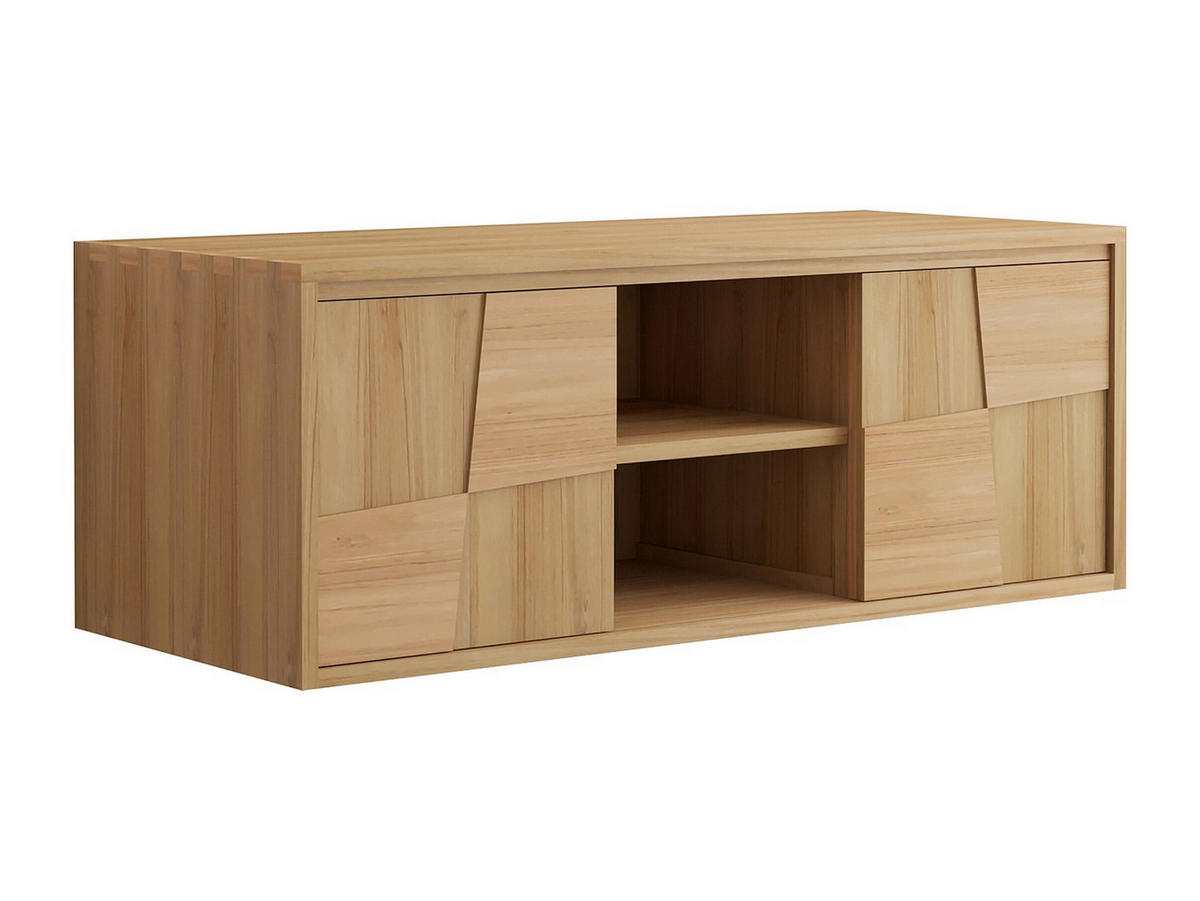 WASCHBECKENUNTERSCHRANK - 120 cm x 50 cm - holz - naturfarben hell Sumbawa - Naturfarben, Holz (120/45/50cm) - Vente-Unique