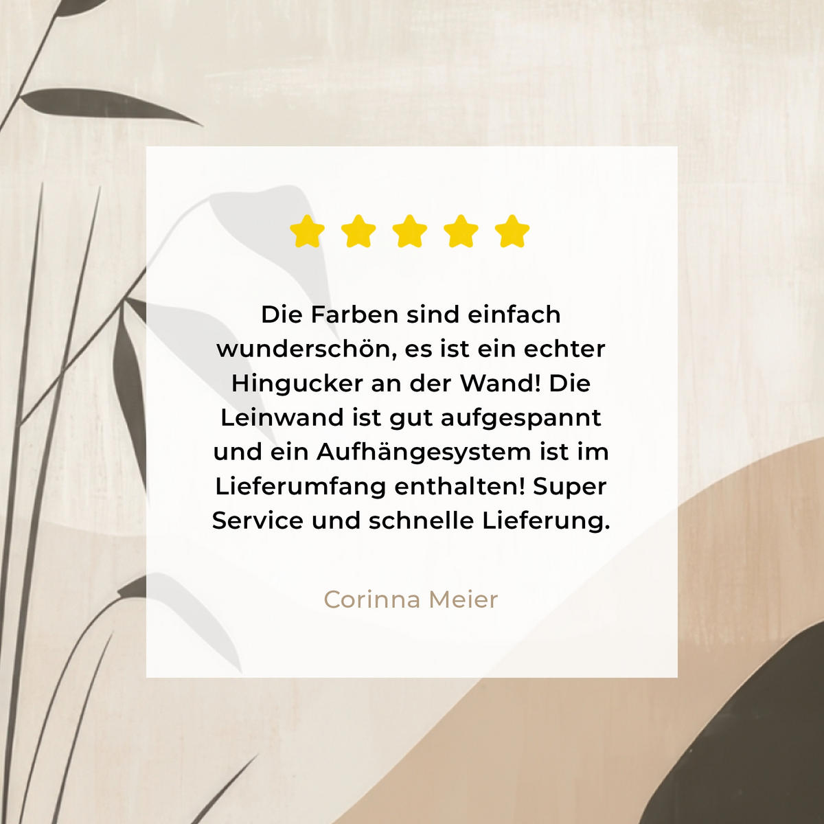 LEINWANDBILD Japandi - Landschaft - Beige 90x90 cm - Cognac, Textil (90/90cm) - MuchoWow