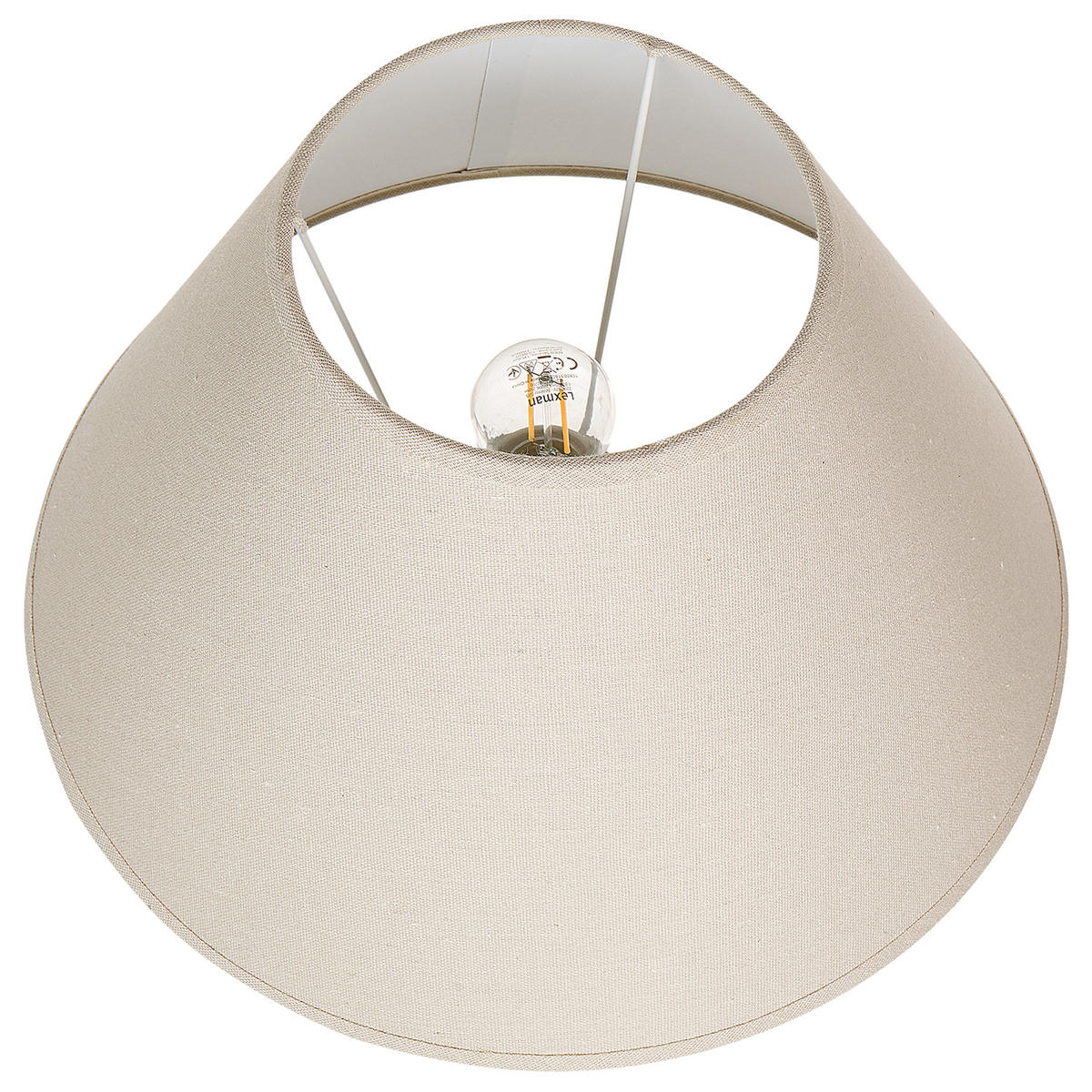 TISCHLEUCHTE Weiß Amblo - Weiß, Keramik (35/35/57cm) - Beliani