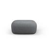 POUF Jenny aus Chenille-Stoff dunkelgrau - Dunkelgrau, Textil (88/40/90cm) - Micadoni