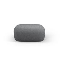 POUF Jenny aus Chenille-Stoff dunkelgrau - Dunkelgrau, Textil (88/40/90cm) - Micadoni