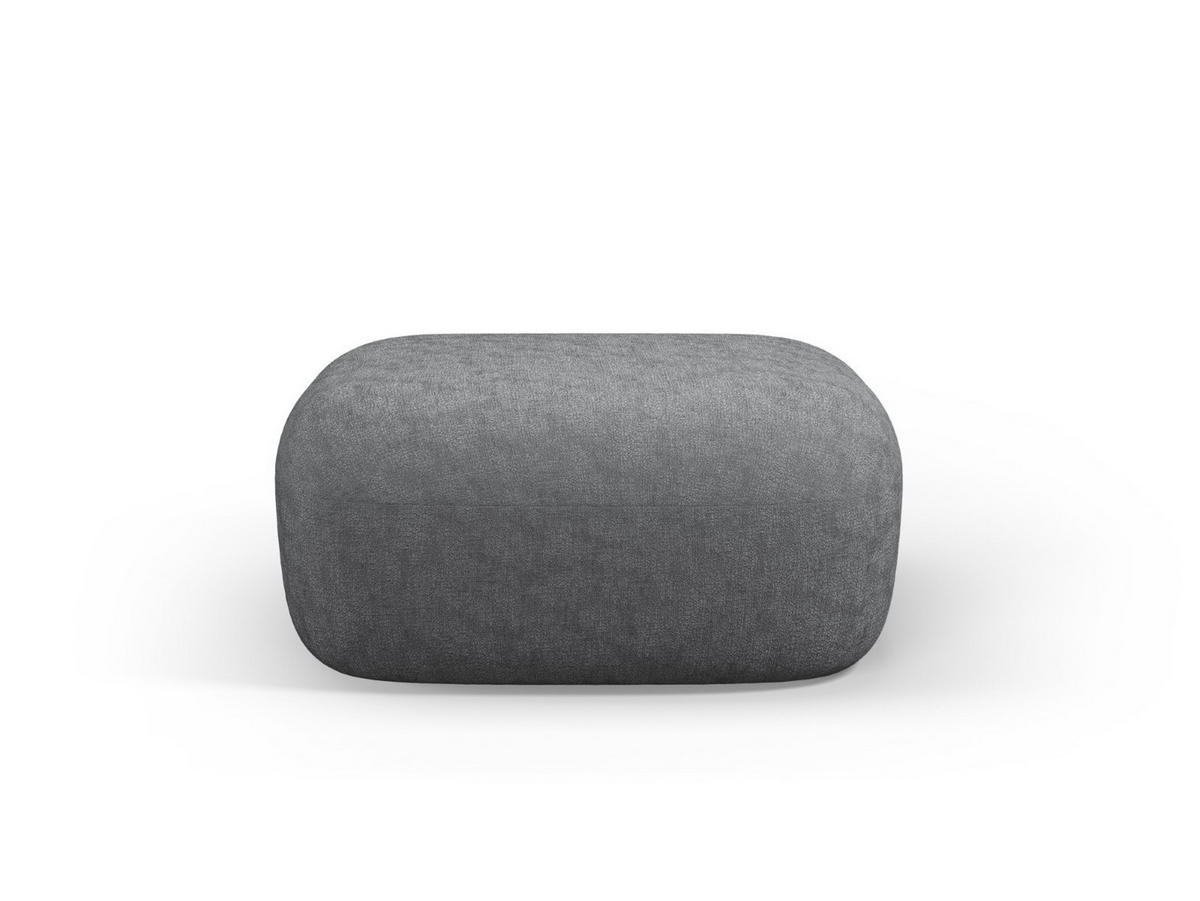 POUF Jenny aus Chenille-Stoff dunkelgrau - Dunkelgrau, Textil (88/40/90cm) - Micadoni