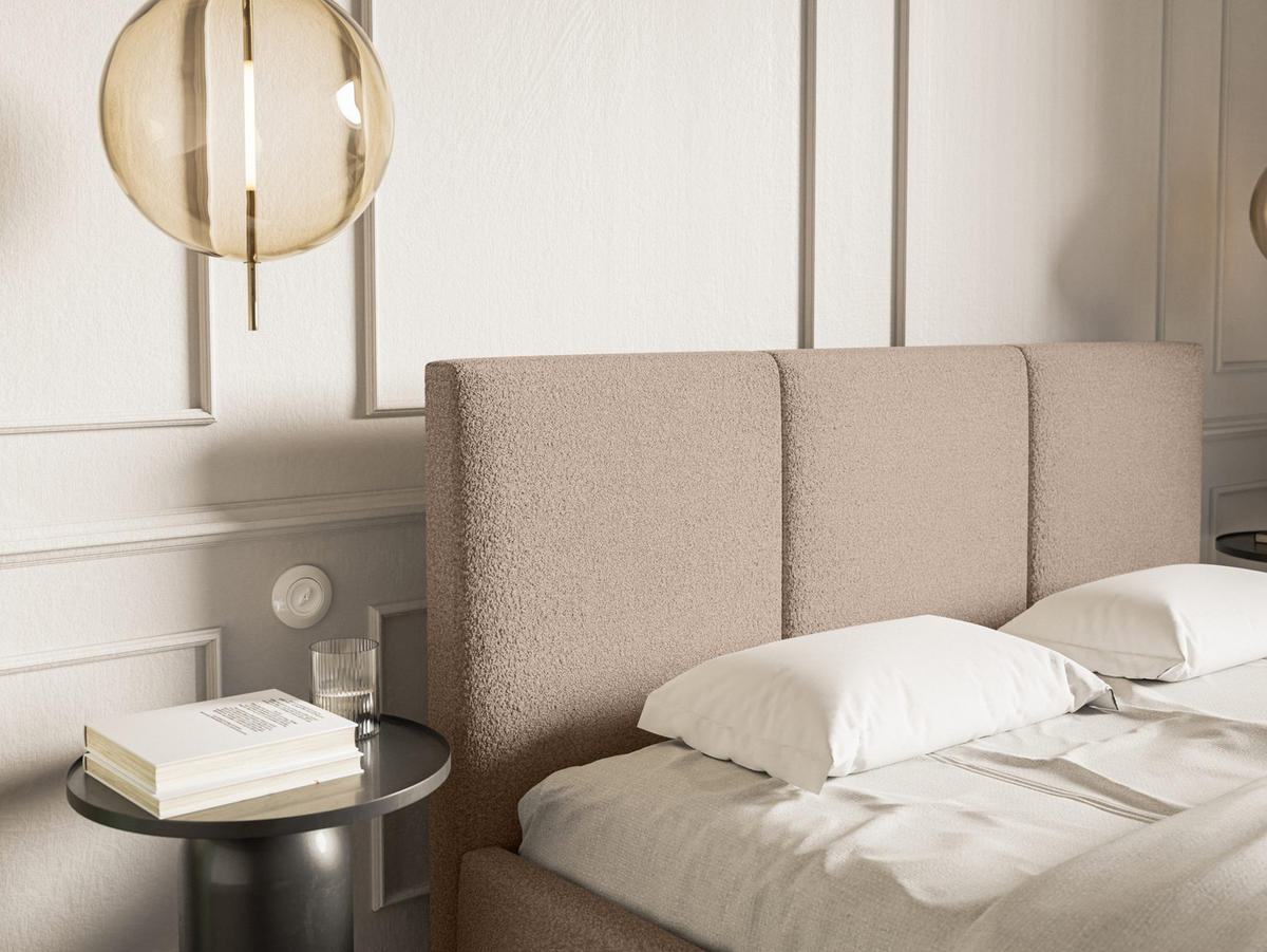 POLSTERBETT Fondi Slim 120x200 cm, Beige - Beige, Textil (120/200cm) - Fedve