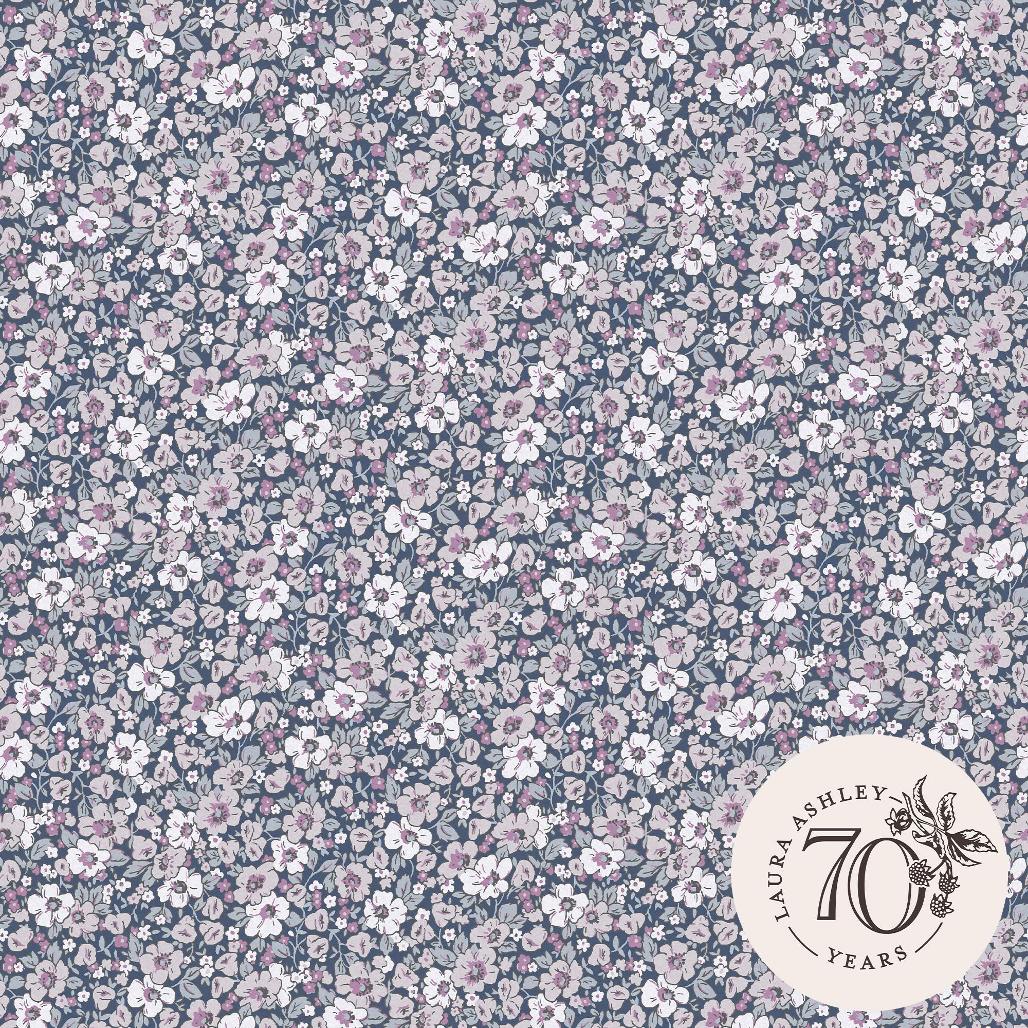 VLIESTAPETE Libby Lila | Lila | Blumen | 10mx52cm - Lila, Papier/Kunststoff (52/1000cm) - LAURA ASHLEY
