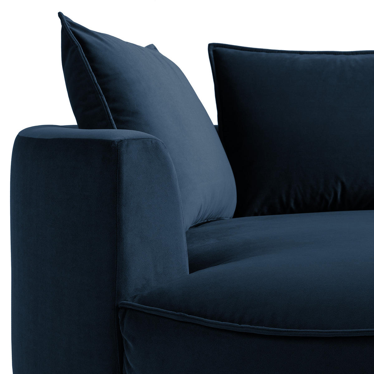 OTTOMANE - modular - Schwarz/Dunkelblau, Kunststoff/Textil (126/82/154cm) - home24