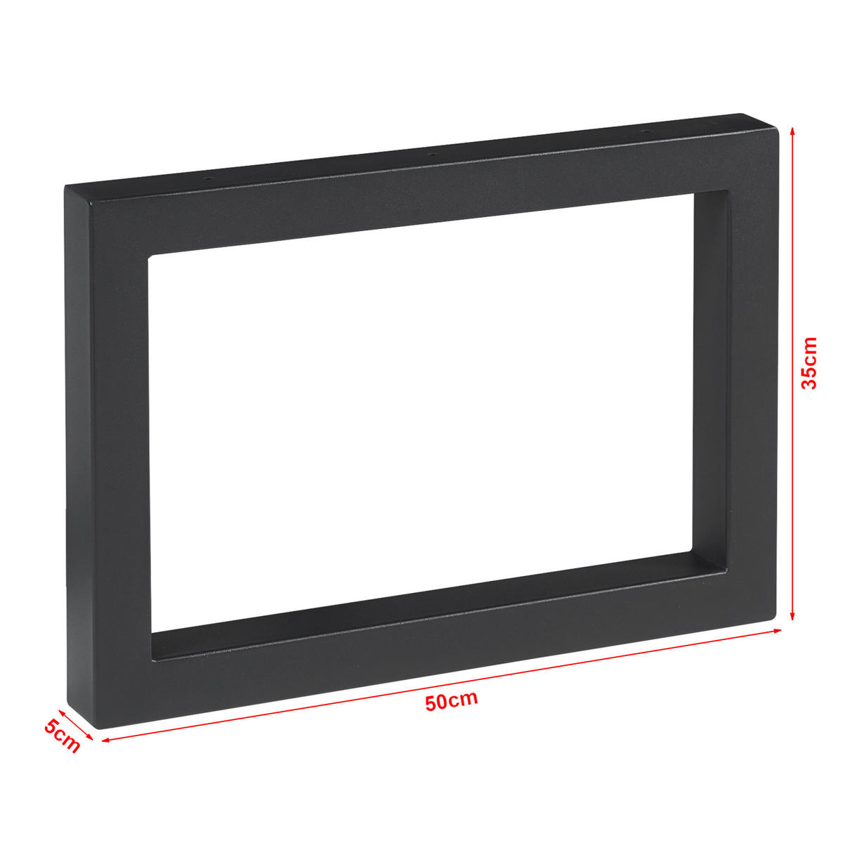 TISCHGESTELL-SET 2 TLG. Lunderskov - Schwarz, Metall (50/35/5cm) - [en.casa]