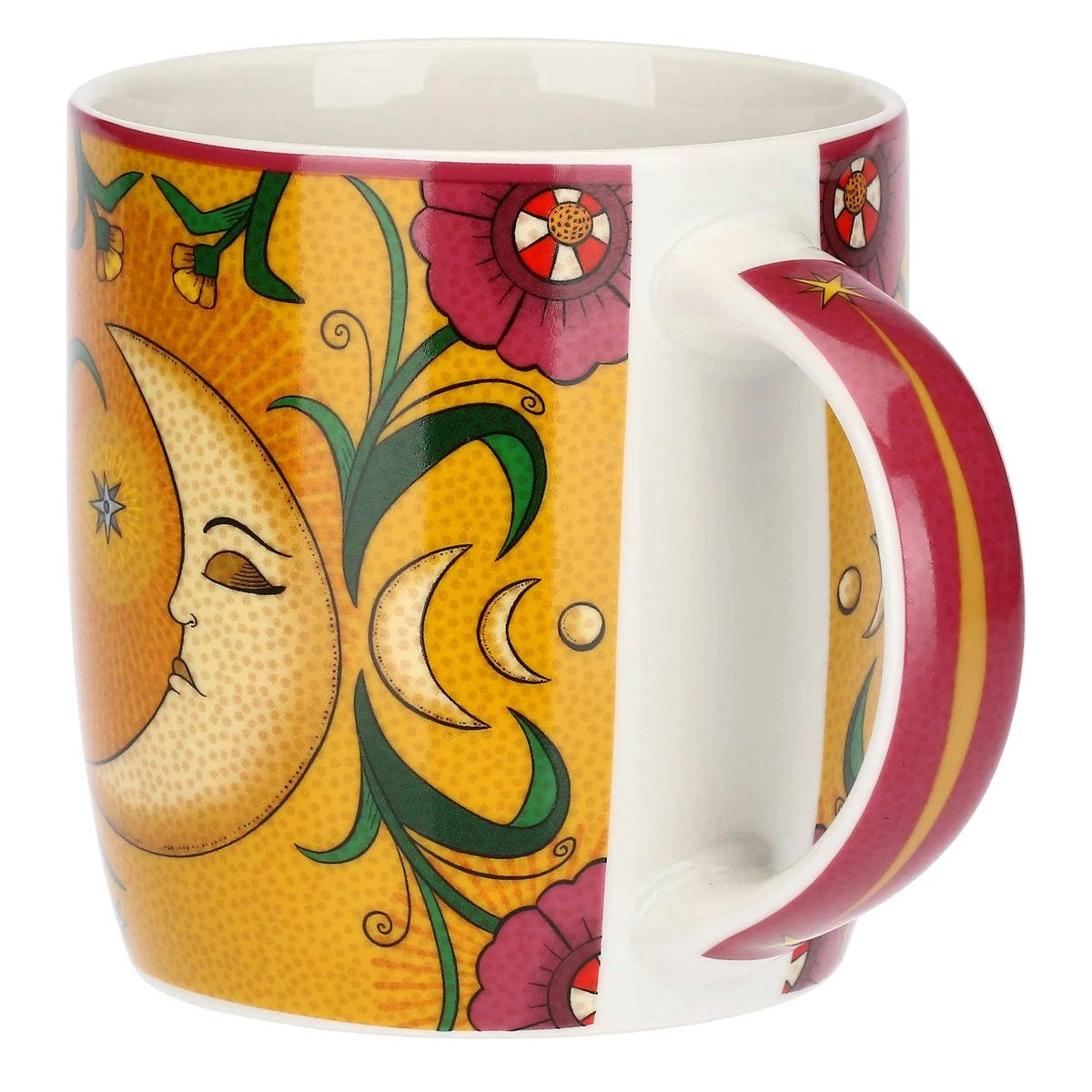 PORZELLANBECHER 2er Set MIRABILIA 350 ml „Sole & Luna“ - Orange, Keramik (0.36L)