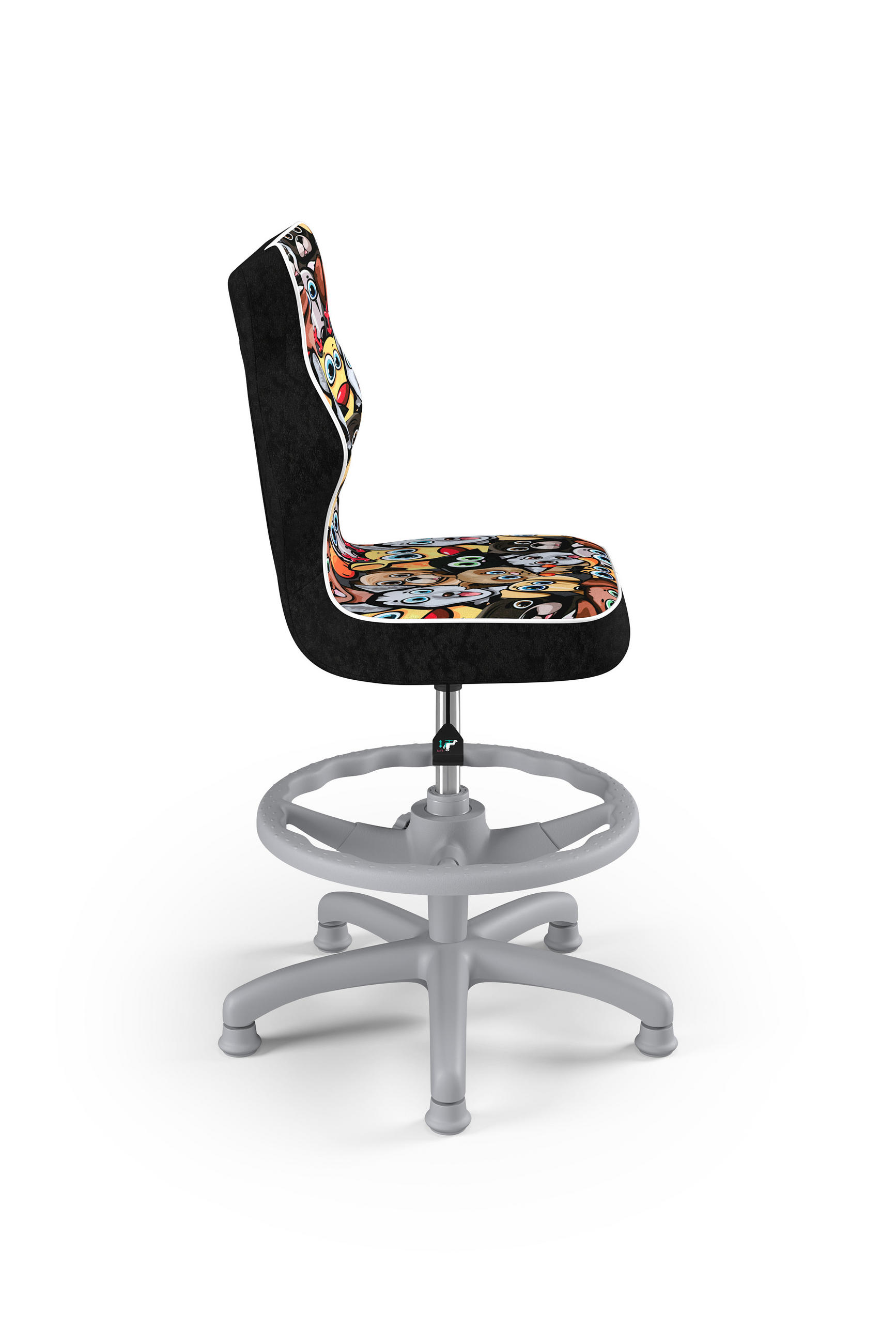 KINDERSTUHL Petit mit Fußstütze - Schwarz, Textil (66/96/66cm) - RAUMHIRSCH FURNITURE