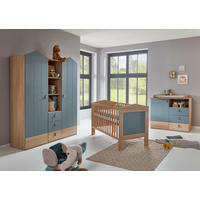 BABYZIMMER Set Roofy 3-tlg. - Salbeigrün/Eichefarben, Leder/Holz (1/1/1cm) - arthur berndt