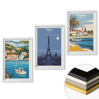 WANDBILDER 3er-Set - 40x60 cm Weißer Rahmen - Küstenstädte und Architektur - Weiß, Kunststoff (40/60cm) - ArtPrintCave