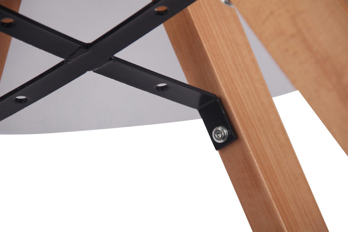 TISCHGRUPPE Holz Weiß (5-teilig) - Weiß, Holz (140/83/140cm) - CLP
