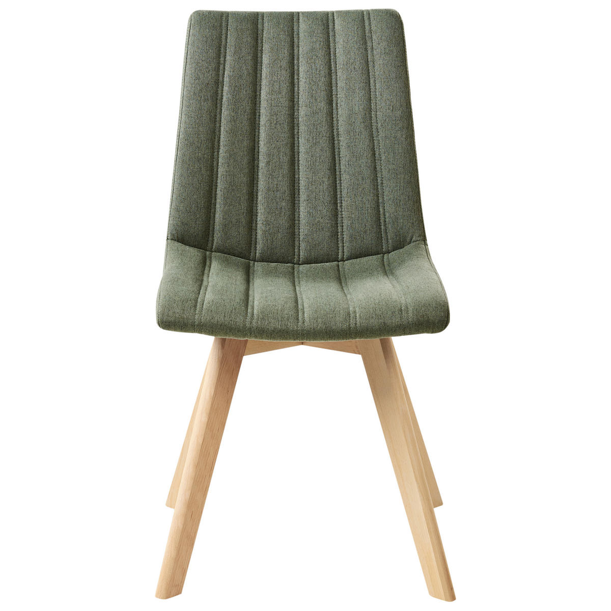 ESSZIMMERSTUHL 2er-Set Dunkelgrün Calgary - Dunkelgrün/Braun, Textil (48/86/56cm) - Beliani