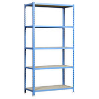 SCHWERLASTREGAL Big Muli HxBxT 200 x 110 x 40 cm 5 Fachböden Fachlast 200 kg Blau - Blau, Metall (110/200/40cm) - PROREGAL