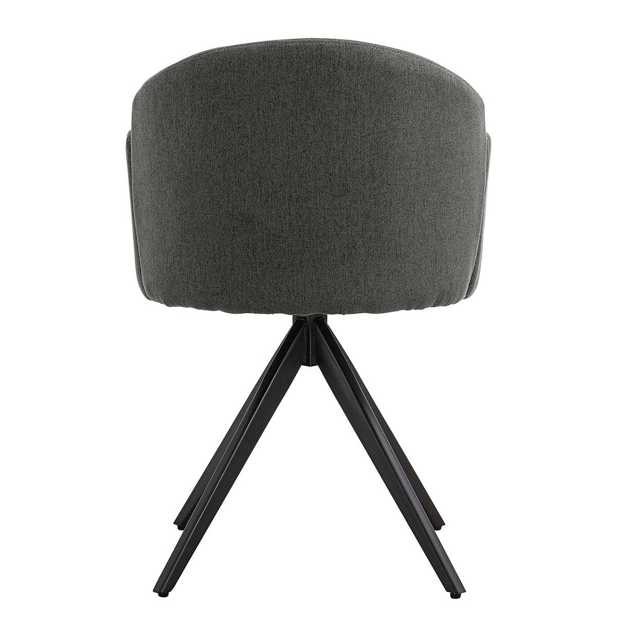 ARMLEHNENSTUHL - drehbar - Anthrazit, Textil (46/80/55cm) - home24