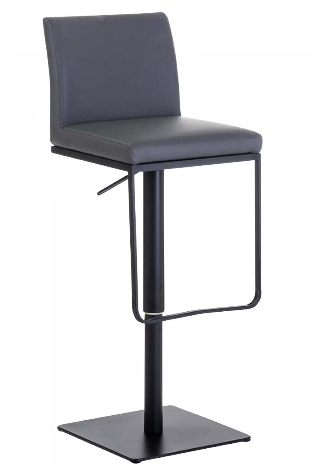 BARHOCKER Lederlook Grau - Schwarz/Grau, Textil/Metall (42/86/44cm) - CLP