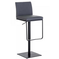 BARHOCKER Lederlook Grau - Schwarz/Grau, Textil/Metall (42/86/44cm) - CLP