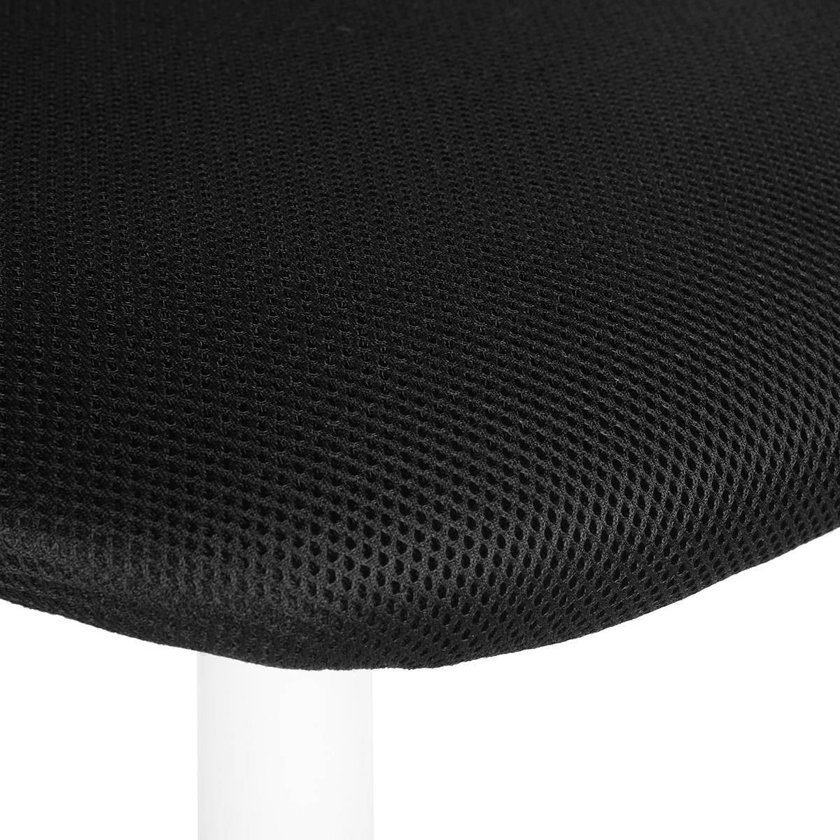 DREHSTUHL Schwarz - Schwarz/Weiß, Metall (38/85/39cm) - Urban Meuble