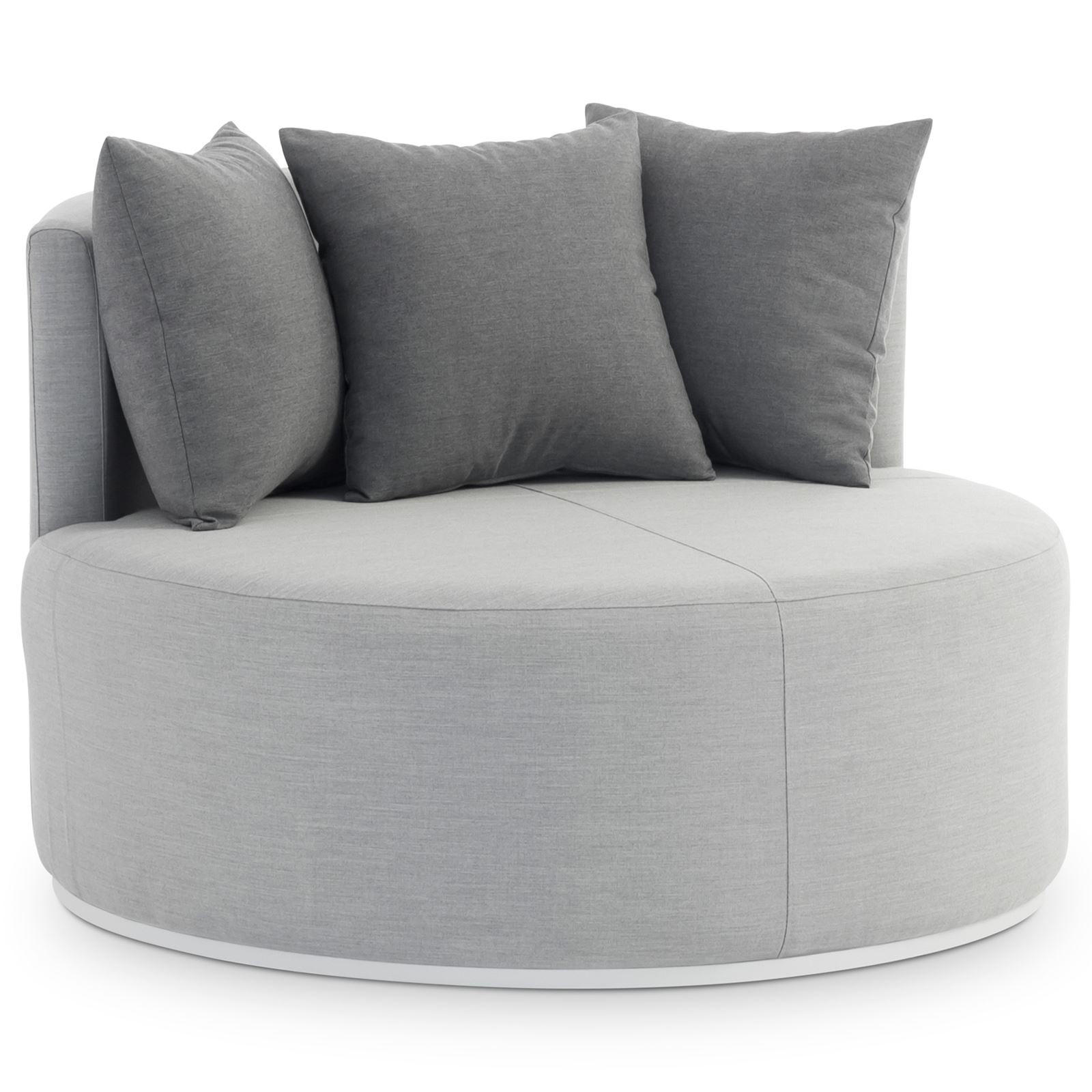 OUTDOOR-SOFA AMALFI - Hellgrau, Kunststoff (110/75/112cm) - IDIMEX