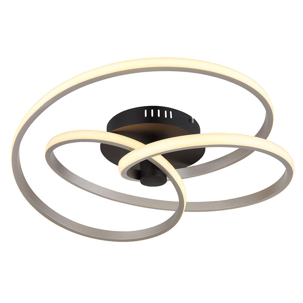 LED DECKENLEUCHTE Aluminium Silber matt - Silberfarben, Metall (50/50/16cm) - Globo Lighting