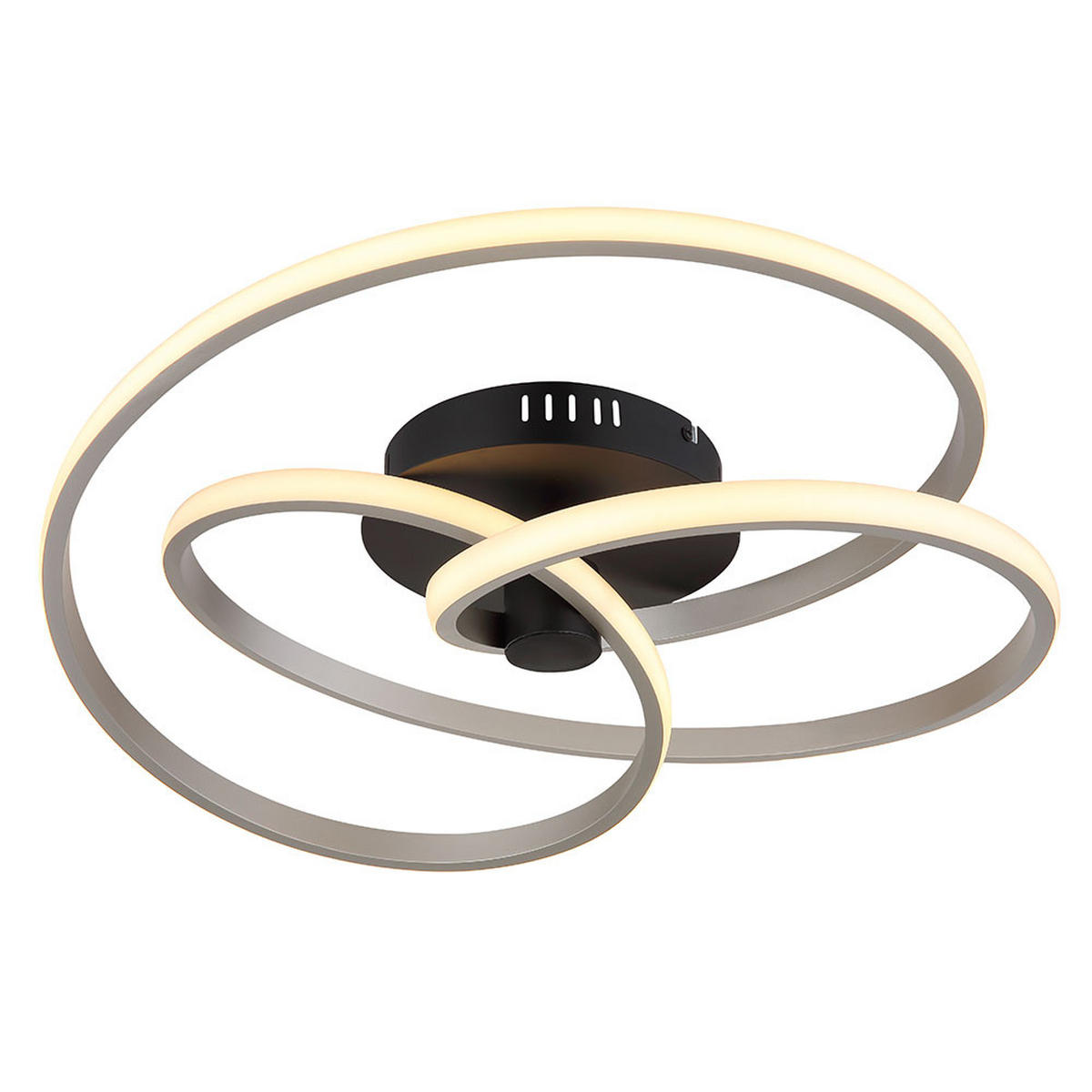 LED DECKENLEUCHTE Aluminium Silber matt - Silberfarben, Metall (50/50/16cm) - Globo Lighting