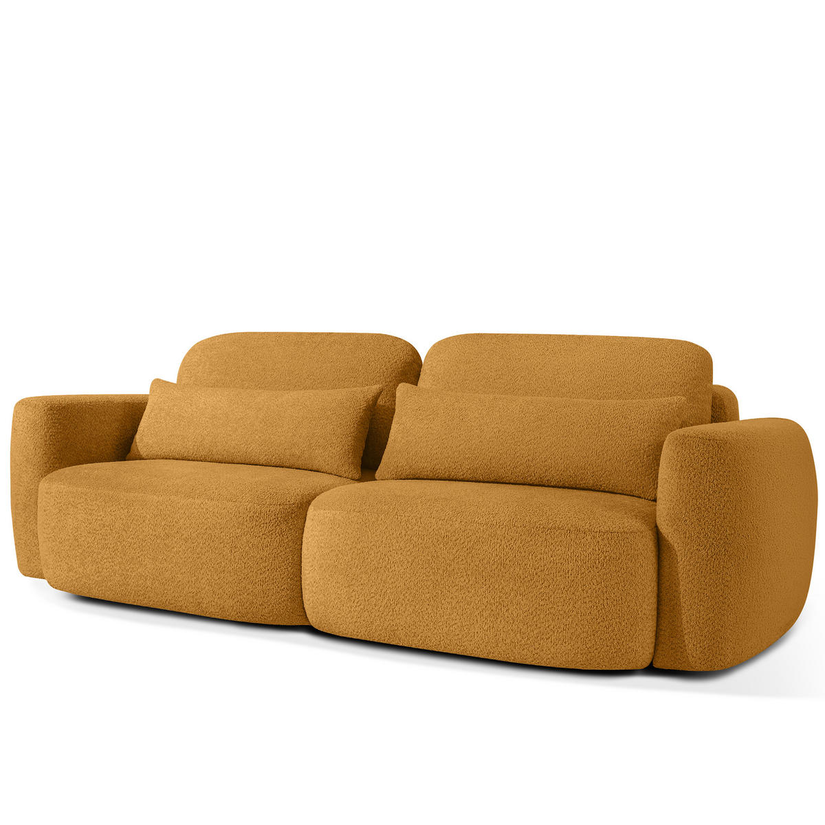 SOFA 3 ELOSA - Honig, Holz/Textil (245/85/115cm) - KONSIMO®