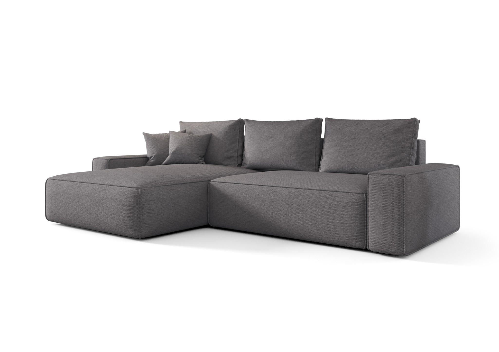 ECKSOFA Walken Mit Schlaffunktion - Grau, Holzwerkstoff/Textil (280/185cm) - Fun Möbel