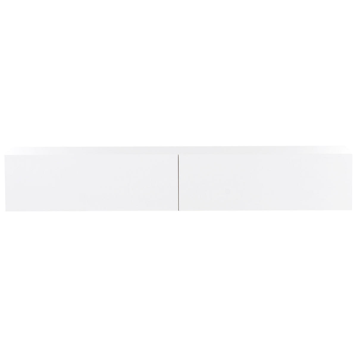 WANDMONTIERTER-TV-SCHRANK Weiß Gladstone - Weiß, Holzwerkstoff (180/30/32cm) - Beliani