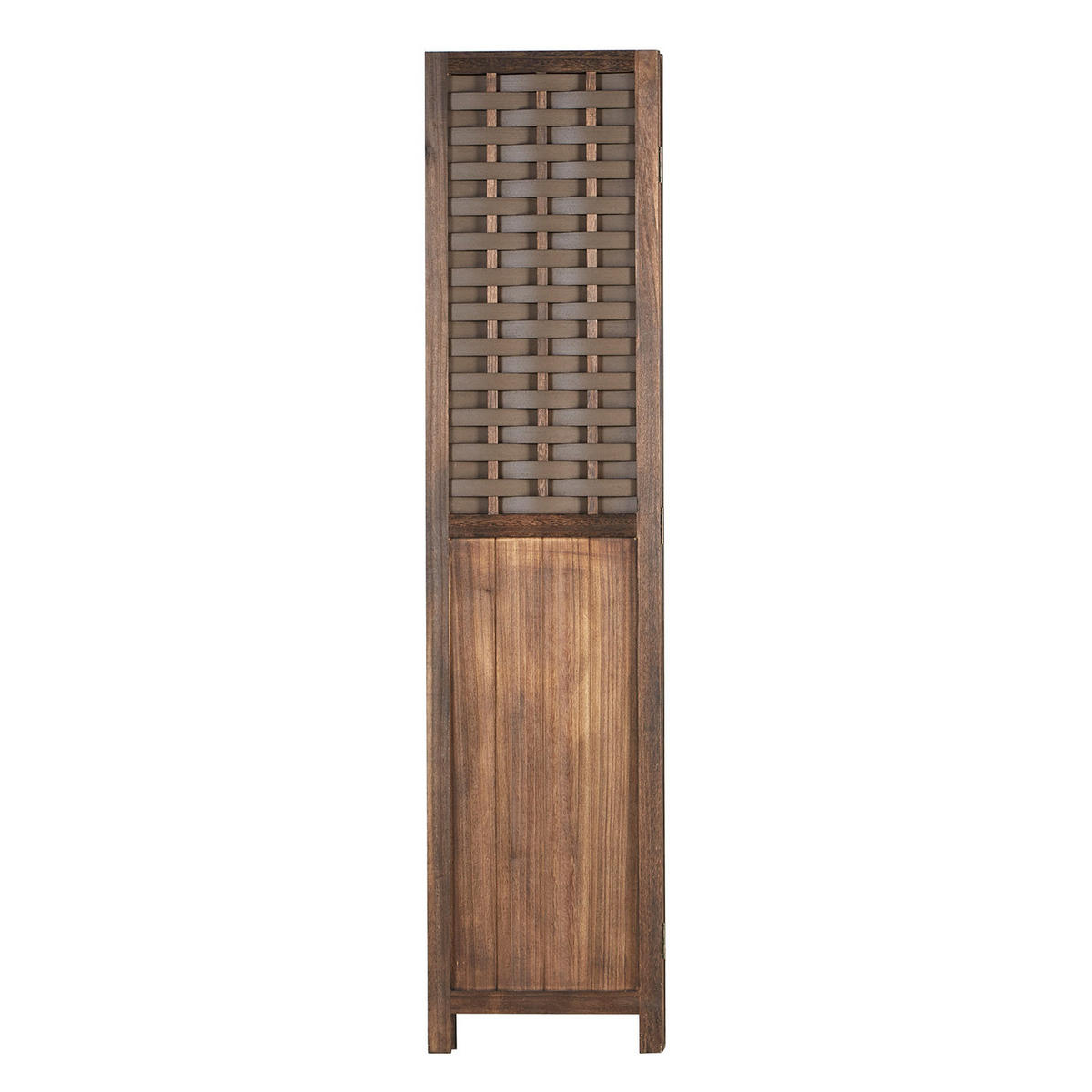 PARAVENT 3-tlg. 120/170 cm Braun Rattan geflochten - Braun, Holz (120/170/2cm) - Homestyle4u
