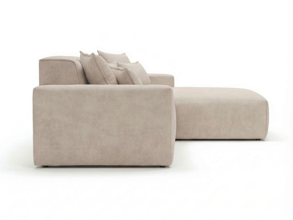 ECKSOFA Leni Beige Rechts - Beige, Holz/Textil (180/265cm) - Graingold