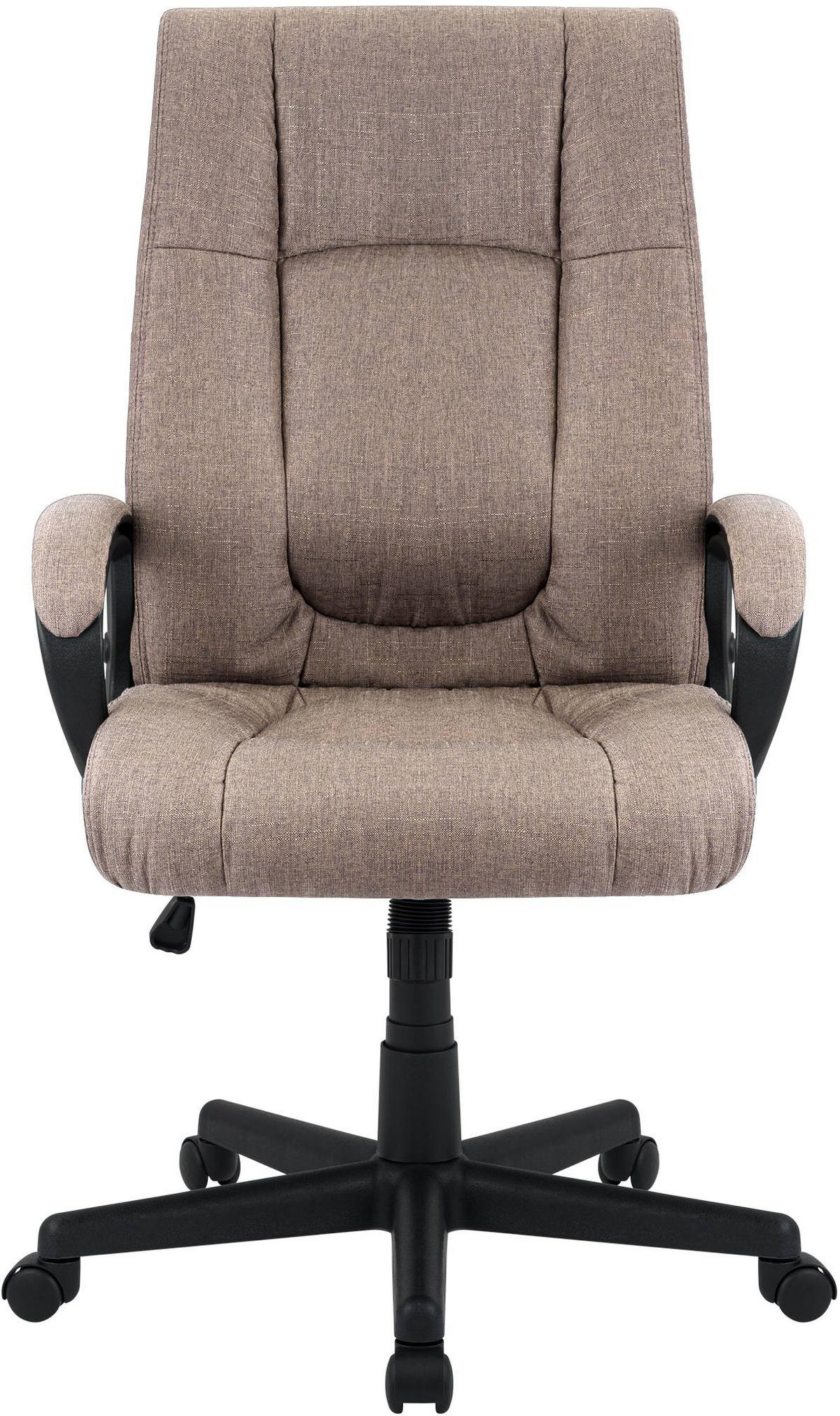 DREHSTUHL Stoff Taupe - Taupe/Schwarz, Kunststoff/Textil (66/106/70cm) - CLP