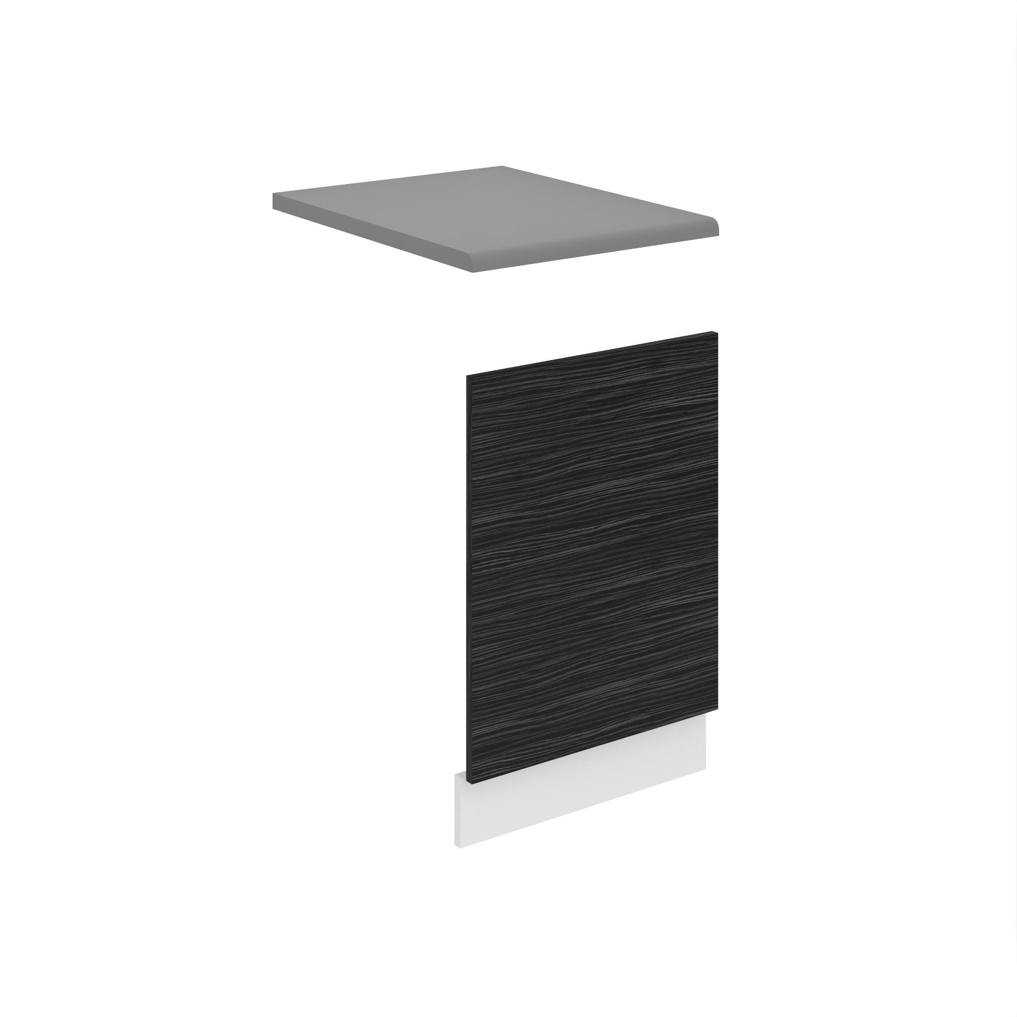 PREDNÝ panel pre umývačky riadu, priemer 45 cm, bez rukoväte, farba Royal Ebony - čierna, drevo (45/57/1.6cm) - B BELINI GROUP