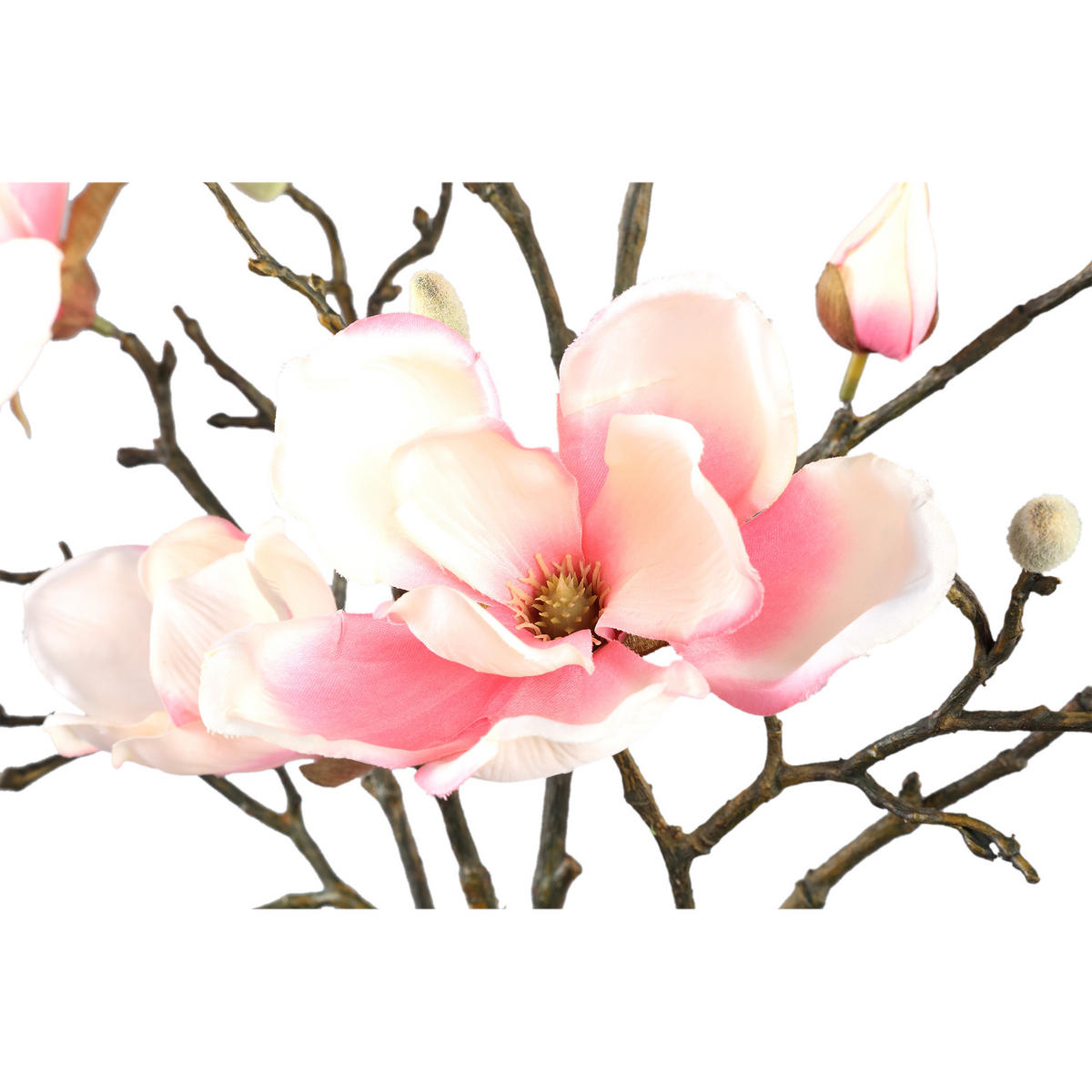 KUNSTBLUME Magnolia Rosa 58/38/86cm - Pink, Kunststoff (86cm) - PTMD Collection