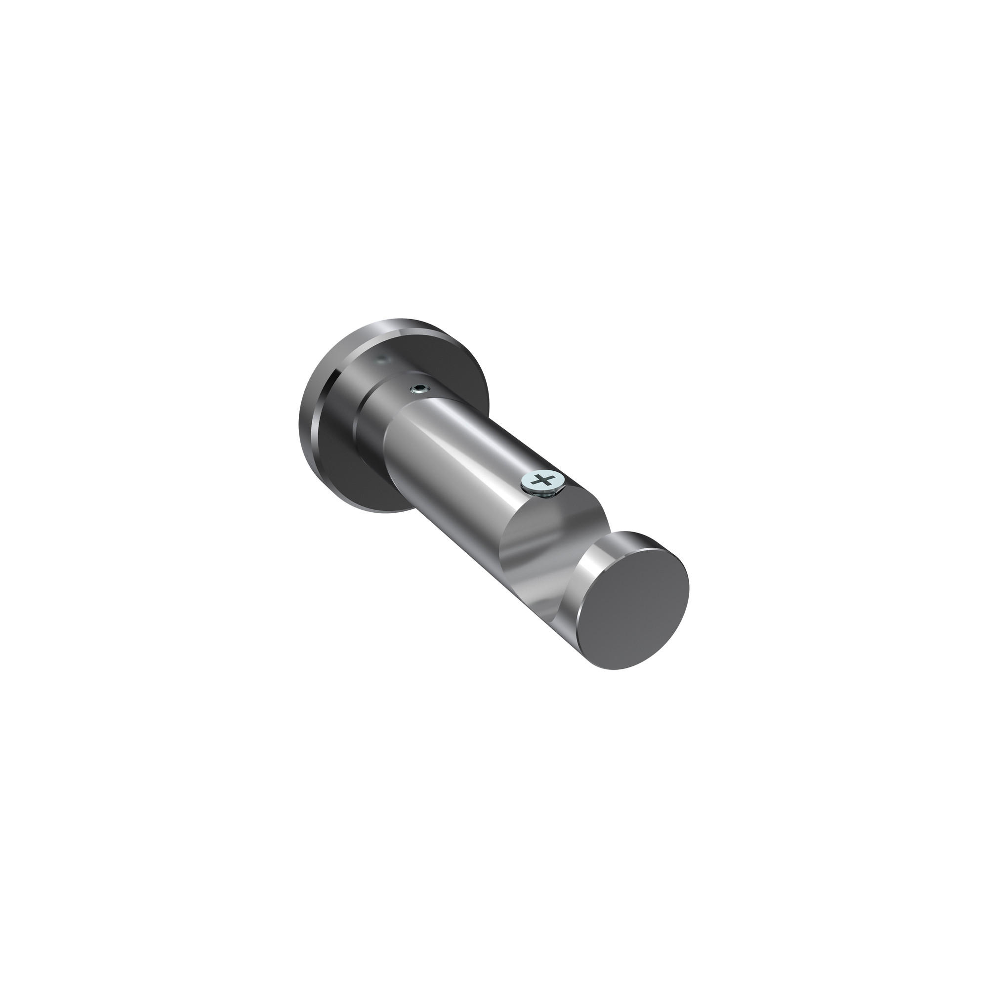 TRÄGER FÜR GARDINENSTANGEN 20 mm Ø, Platon 1-läufig, Chrom - Chromfarben, Metall (9/4/4cm) - INTERDECO